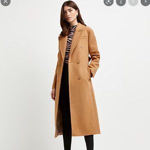 New w/ Tags - Camel Double Breasted Coat - River Island